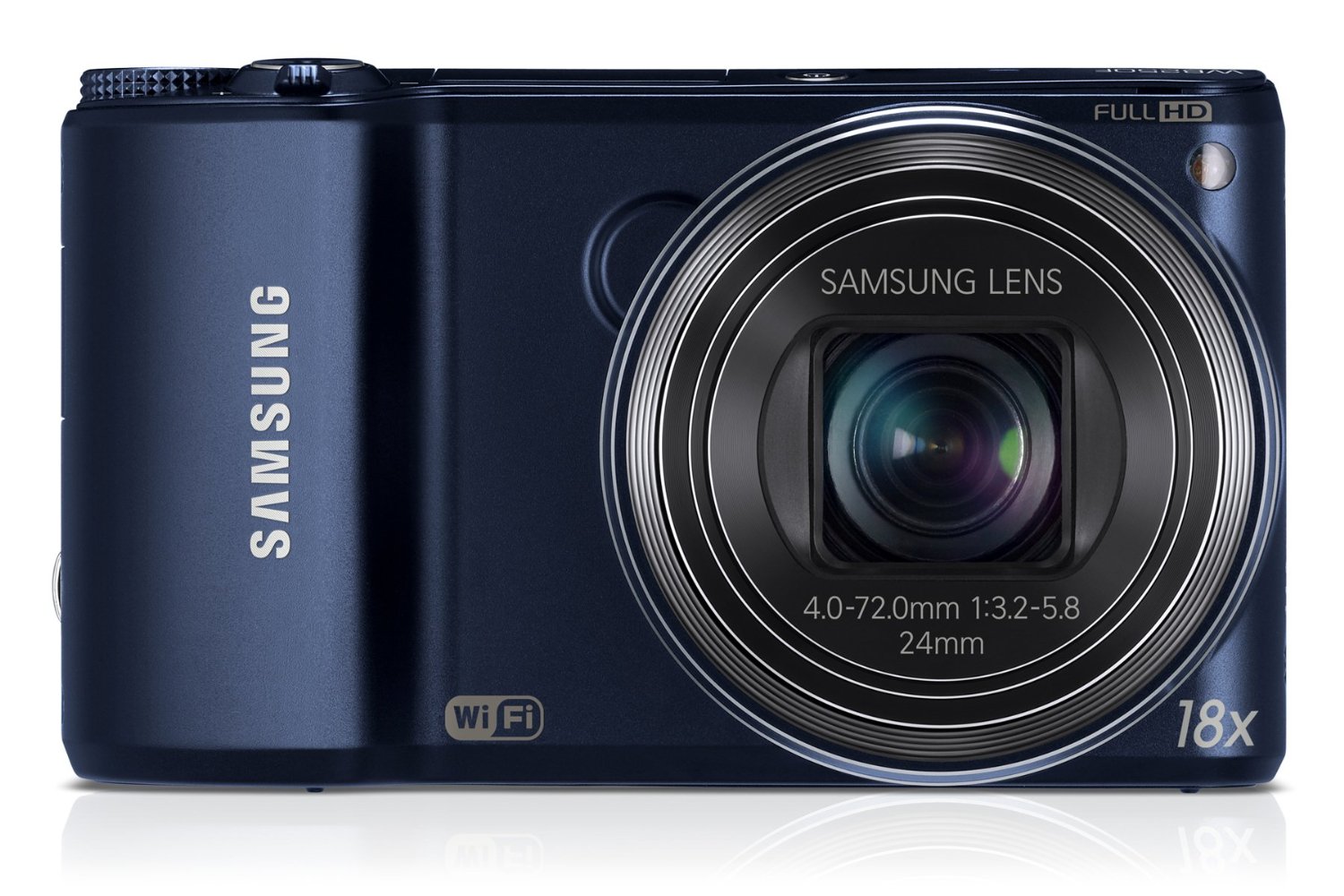 Samsung WB250F Smart Camera 2.0 with Built-In Wi-Fi Connectivity Cobalt Black (Dark Blue) (14MP CMOS, 18x Optical Zoom) 3.0 inch HVGA Touch Screen