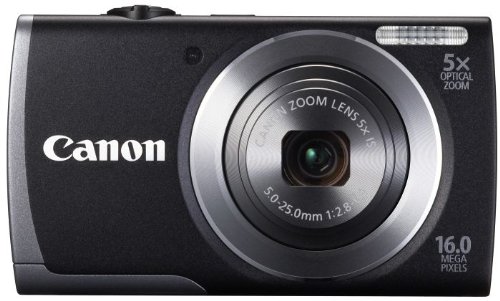 Canon PowerShot A3500 IS Camera with Wi-Fi – Black (16MP, 28mm Wide Angle, 5x Optical Zoom) 3.0 inch LCD